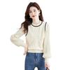 Cute Sweet Top Women's Spring and Autumn New New Temperament Long-sleeved Thin Meat-covering Thin Knitted Sweater