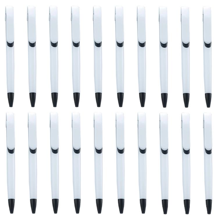 20Pcs Retractable Ballpoint Pen with Big Pen Clip, Plastic Ballpoint Pen for Daily Use