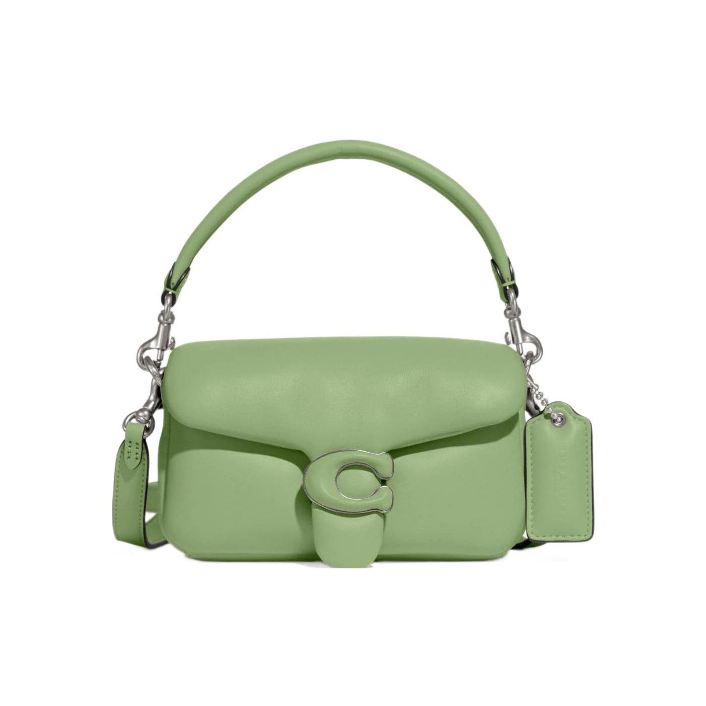 

Coach Pillow Tabby 18 Classic C Buckle Leather Shoulder Bag Cloud Bag Women Bags Green C3880-LHTY6 Basic Set (Bag+Dust Bag)