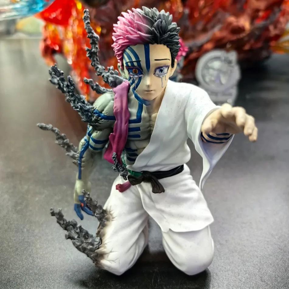 15cm In Stock Demon Slayer Akaza Hakuji Anime Figure Model Doll Action Figurine Pvc Decoration Peripheral Desktop Ornament Toy