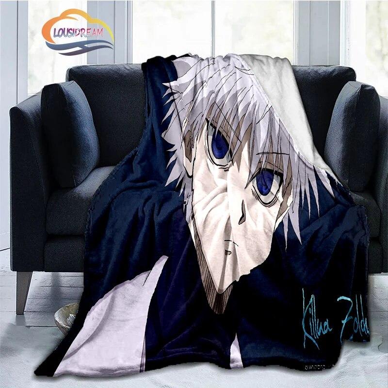 Trendy Japanese Anime Hunter x  Flannel Blanket3D Printed Coverlet Travel Camping for Adults and children Cashmere blanket