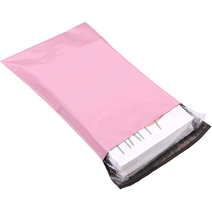 6.8 x 10 inch Pink Poly Mailer Envelopes Shipping Bags with Self Adhesive Strip, Waterproof and Tear-Proof Postal Bags, Pack of 50