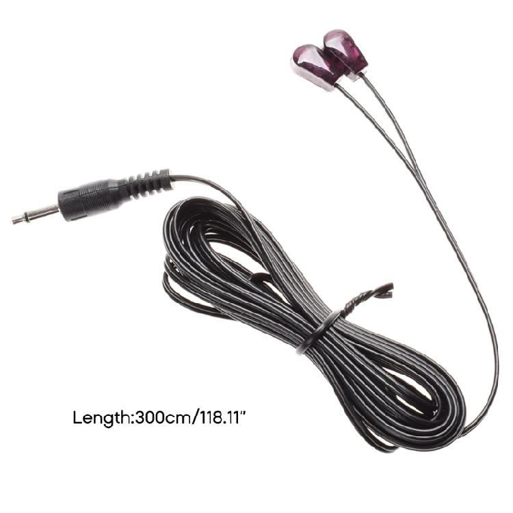 3.5mm Dual IR Infrared Remote Control Receiver Extension Cord Cable for Extender