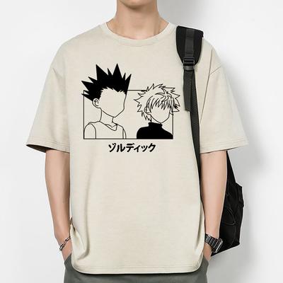 Hunter X Hunter camiseta Unisex Harajuku estético gráfico Kawaii Gon Killua camiseta Unisex Anime Unisexga Vintage camisetas de dibujos animados