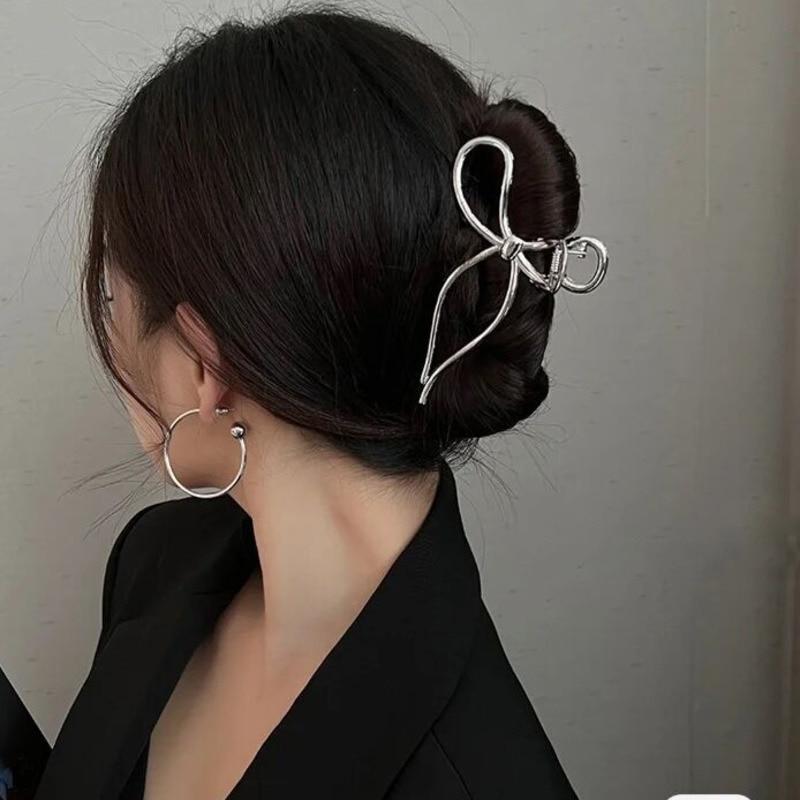 Ženy Nová Vintage stuha Mašľa Pazúriky do vlasov Vynikajúca kovová spona do vlasov Sponky do vlasov Pre ženy Doplnky do vlasov Barrettes Sponky na žraloky