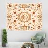 1 Piece Bohemian Sun and Moon Floral Tapestry - Polyester Peach Skin Wall Hanging for Bedroom Aesthetic, Space Theme Art Decor