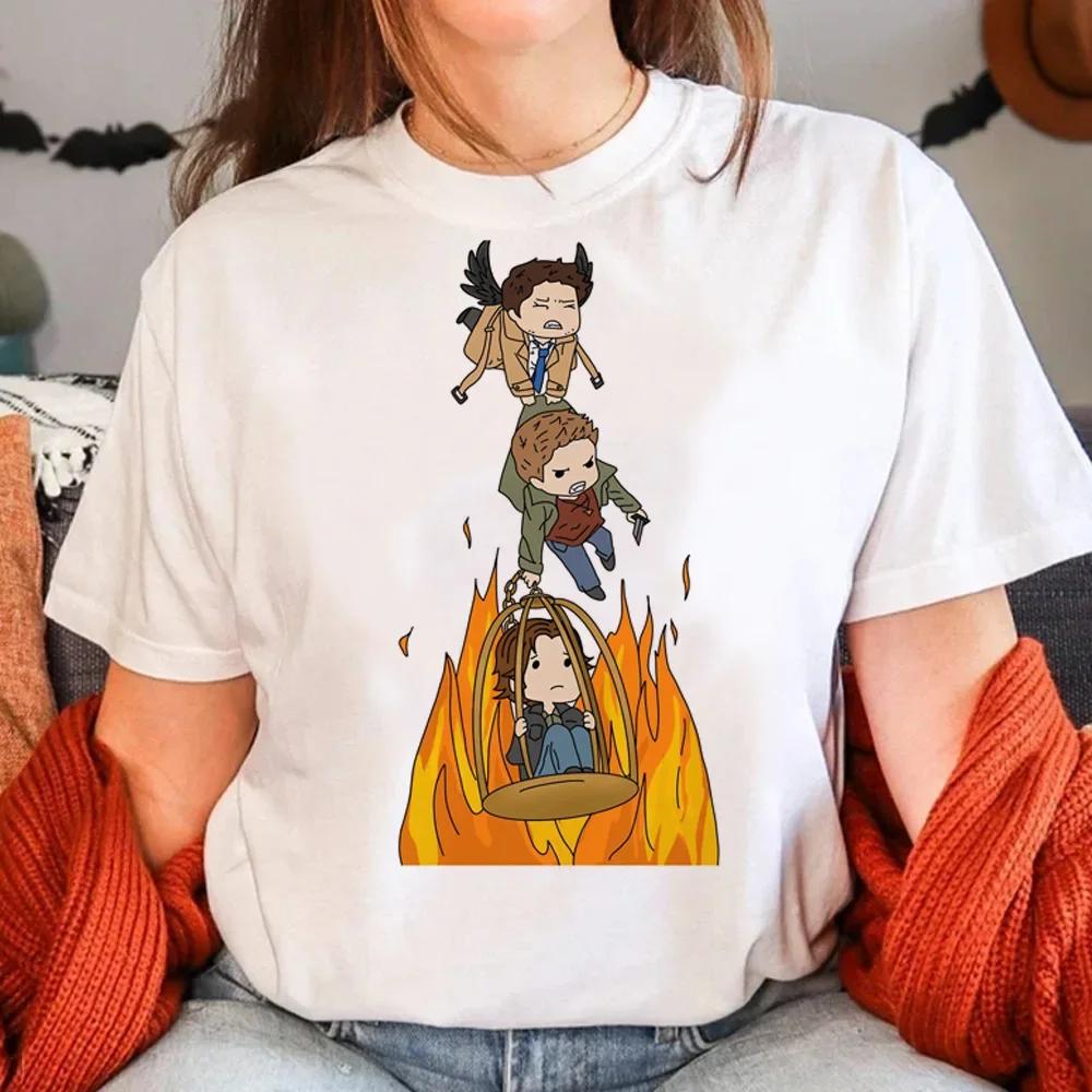Supernatural T-shirts Women Japanese T-shirts Female Anime Funny Clothing