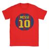 Mens Football Messis T Shirts  Pure Cotton Clothes Casual Short Sleeve Round Collar Tees 4XL 5XL 6XL TShirt