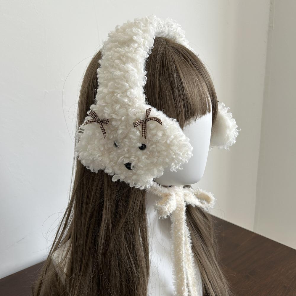 JK Headwear Lace Plush Earmuffs Ear Cap Warm Ear Muffs Comfortable Winter Earmuffs  Skiing
