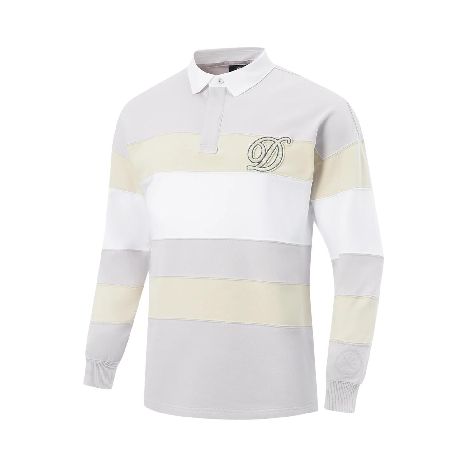 

Li Ning Wade Series Поло с длинным рукавом и полосатым цветовым блоком Мужские топы APLV409-3 L