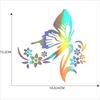 3D-bildekorationsklistermärke fjäril med blommönster bilklistermärke skrapskydd söt girlang