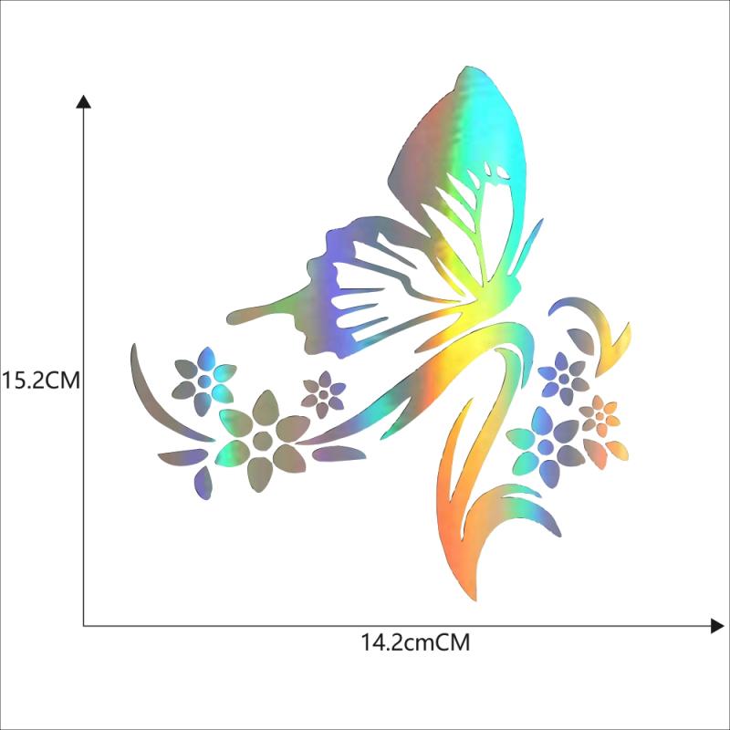 3D-bildekorationsklistermärke fjäril med blommönster bilklistermärke skrapskydd söt girlang
