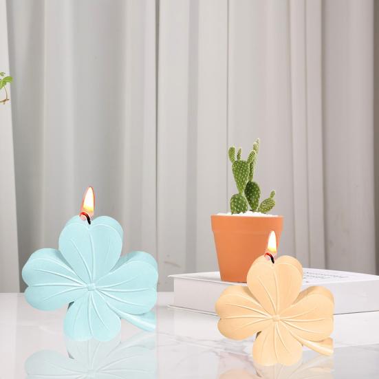 Silicone Four-Leaf Clover Mould for Casting Non-Stick Plaster Mold for Soy