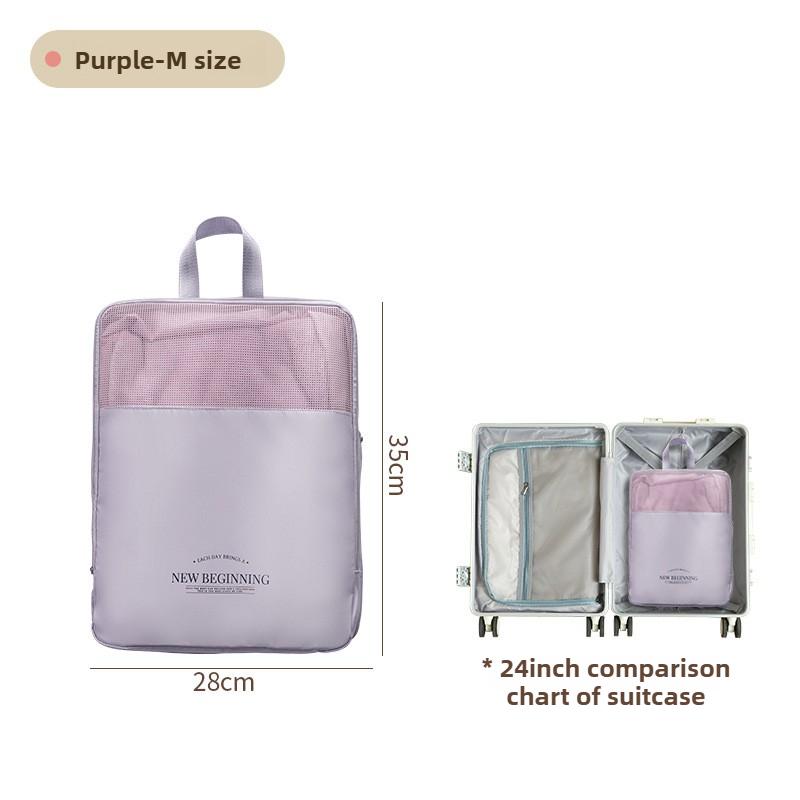 Travel Compression Packing Cubes Waterproof Nylon Bags for Suitcase, Underwear Organizer & Clothes Storage Vacation Essentials