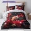 Biancheria da letto con motivo CR7 Cristiano Ronaldo, Set copripiumino Federa Regalo di Compleanno per la Casa(1 * copripiumino + 2 * federa, senza nucleo)