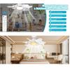 Ceiling Light with Fan,Ceiling Fan with Lighting and Remote Control,Small Quiet Ceiling Fan with 3 Wind Levels,Dimmable,Timing Function for Bedroom