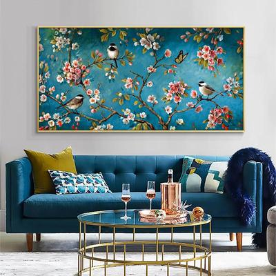 Classical Wall Art Flowers and Birds Canvas Art Poster and Print Painting On Canvas Pictures for Living Room Decor NO FRAME