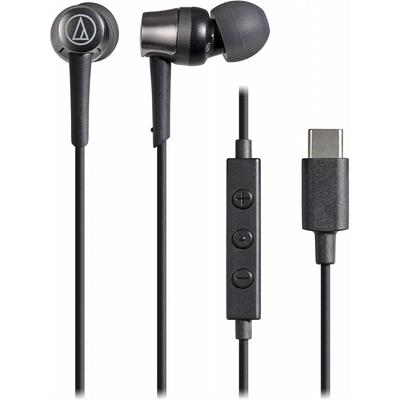 Écouteurs Audio TeChniCa Ath Ckd3C Bk Avec Micro USB Type C Filaire 1,2 m Intra-auriculaires Noir Petit Noir USB Type C