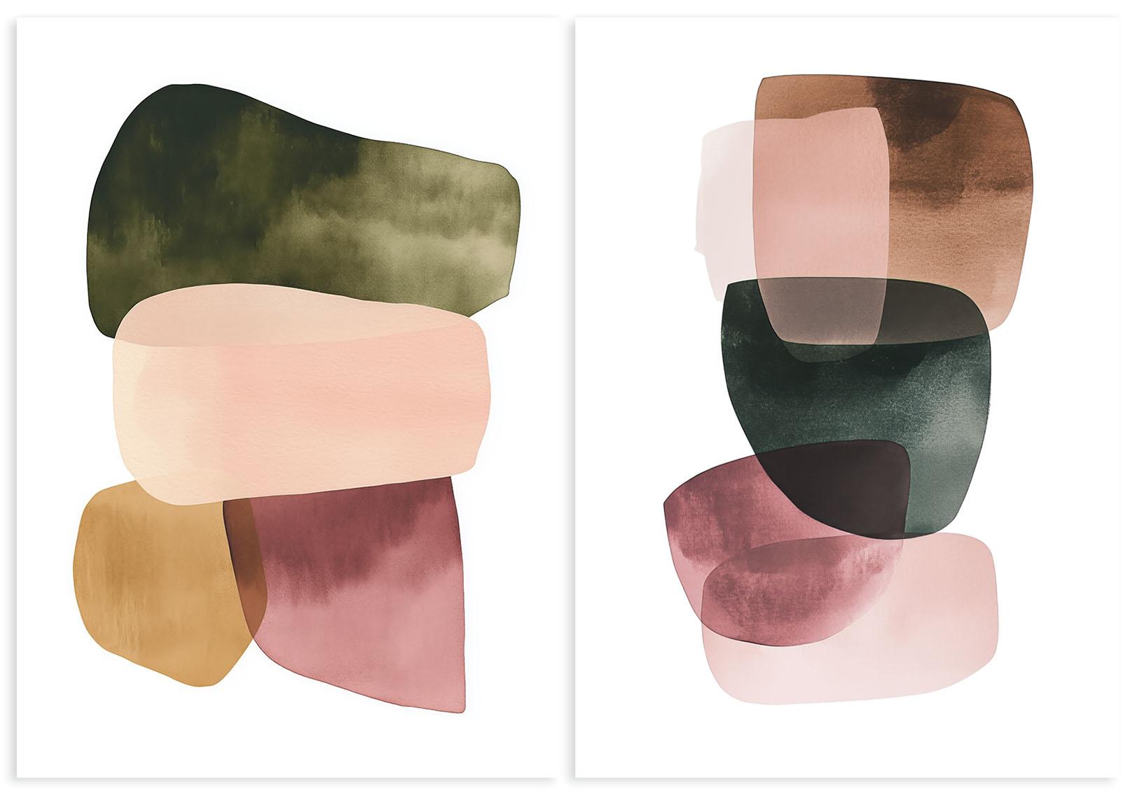 

Zestaw dwóch plakatów kompozycja 21x29,7 cm A4