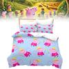 Peppa Pig Cartoon Set With Reactive Printing For Kids Bedroom Decor And Gift