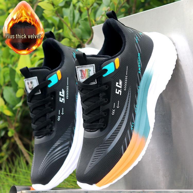 

Чоловічі водонепроникні шкіряні кросівки - Осінь/Зима 2025 Теплі, Універсальні, Легкі та М яка підошва для бігу 44