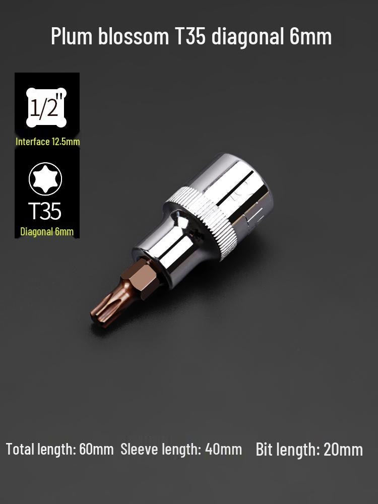 Multibit Screwdriver with Flower, Hexagon, Torx, Spline, and Six-Lobe Heads