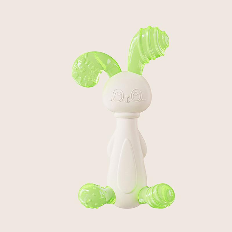

Silicone Baby Teether Silicone Baby Chewing Toys Cartoon Cute Little Rabbit Shape Newborn Handhold Molar Teether Baby Products A8