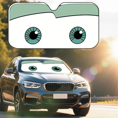 Car Windshield Sunshade - Cartoon Pet Design, Heat Insulation, UV Protection, Bubble Aluminum Film