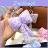 Keychain Plush Butterfly Bow With Leopard Print For Gift Giving And Party Decor