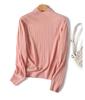 Women's 100% Wool Ribbed Sweater, Half-High Neck, Seamless & Soft, TN1615 - Ideal Autumn/Winter Base Layer, 30 Count