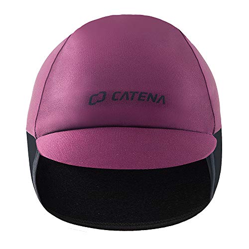 CATENA Cycling Cap, Helmet Inner, Warm Fleece-Lined Sports Cap with High Elasticity and Ear Protection, Unisex for Fall and Winter (Purple, Free Size)