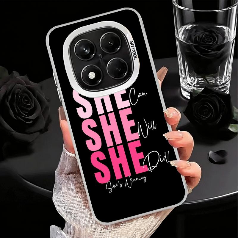 Girl Boss Lady Pink Soft Phone Case for Xiaomi Redmi Note 13 14 15 Pro Plus 12S 12 11S 11 11T 10S 10 Shockproof Cover Back Shell