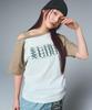 Casual Blurred Logo Layered Shoulder White X-girl Tee, Women's,