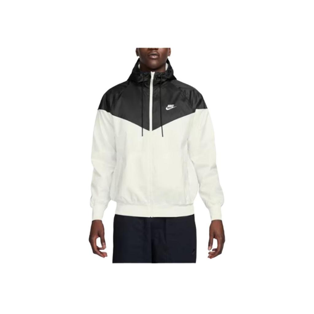 Nike Logo Hooded Long Sleeve Jacket Men jackets White DA0002-136