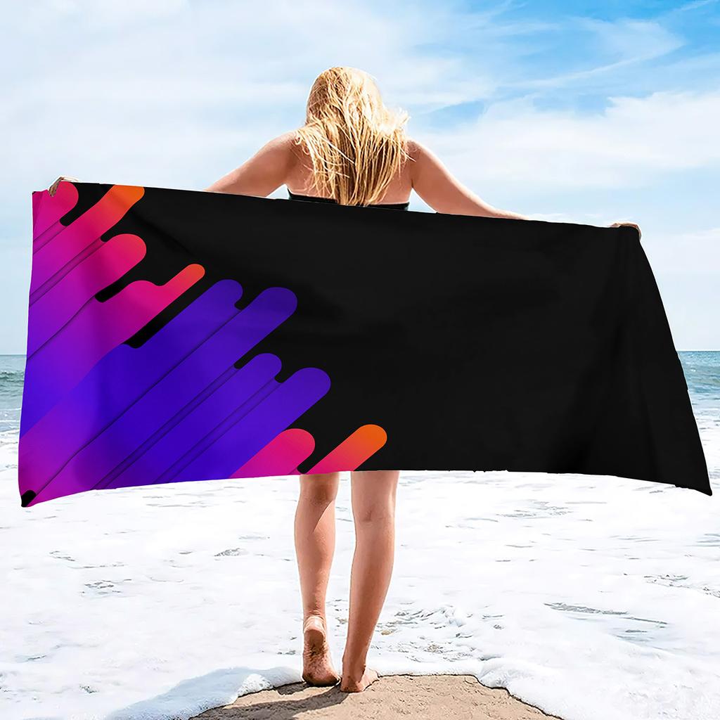 Beautiful Art Pattern Series Seaside Vacation Beach Towel Swimming Bath Towel Sports Towel