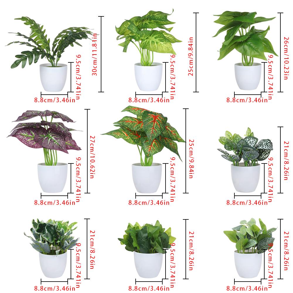 Room Home Decoration Fake Greenery Green Foliage Artificial Plants Bonsai Simulation Flowers Potted