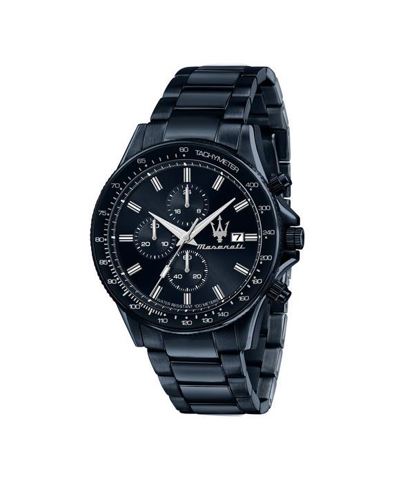 MASERATI  Sfida Sport Chronographe Acier Inoxydable Cadran Bleu Quartz R8873640023 100M Montre Homme bleu