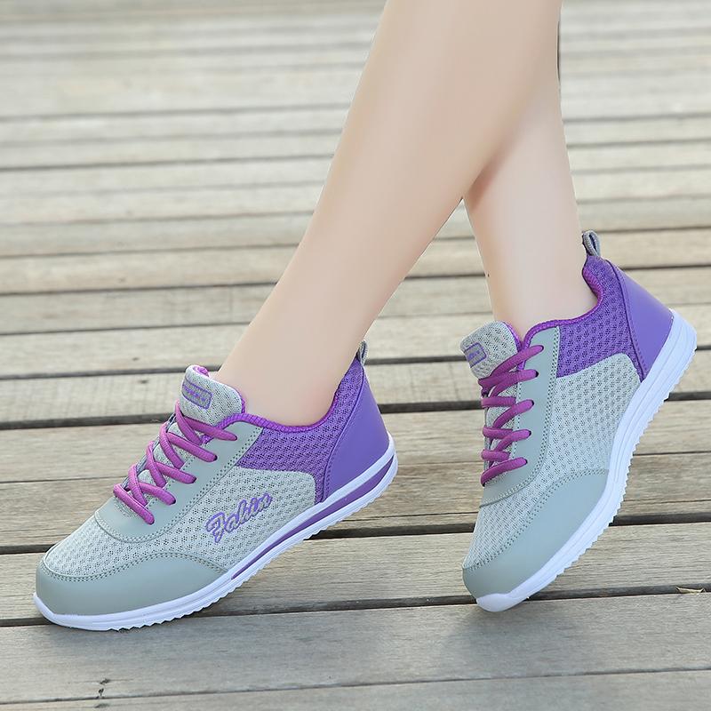 Summer new mesh breathable sneakers soft-soled casual running shoes lightweight mesh shoes tide