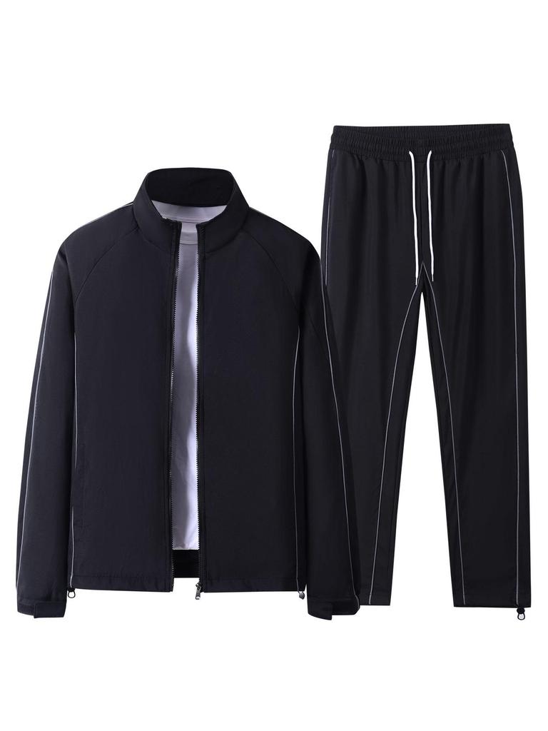 Men's Trendy Spring & Autumn Outdoor Sports Suit – Casual Long-Sleeve Top & Loose Pants