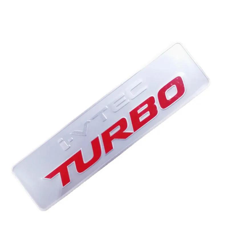 

3D Aluminum i VTEC TURBO iVTEC Car Styling Sticker Emblem Body Rear Tail Gate Badge For Honda City CIVIC Fit Accord Jazz CRV XRV красный