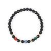 Triple Color Point 6mm Cut Onyx Bracelet (C2503AC1272_BK)