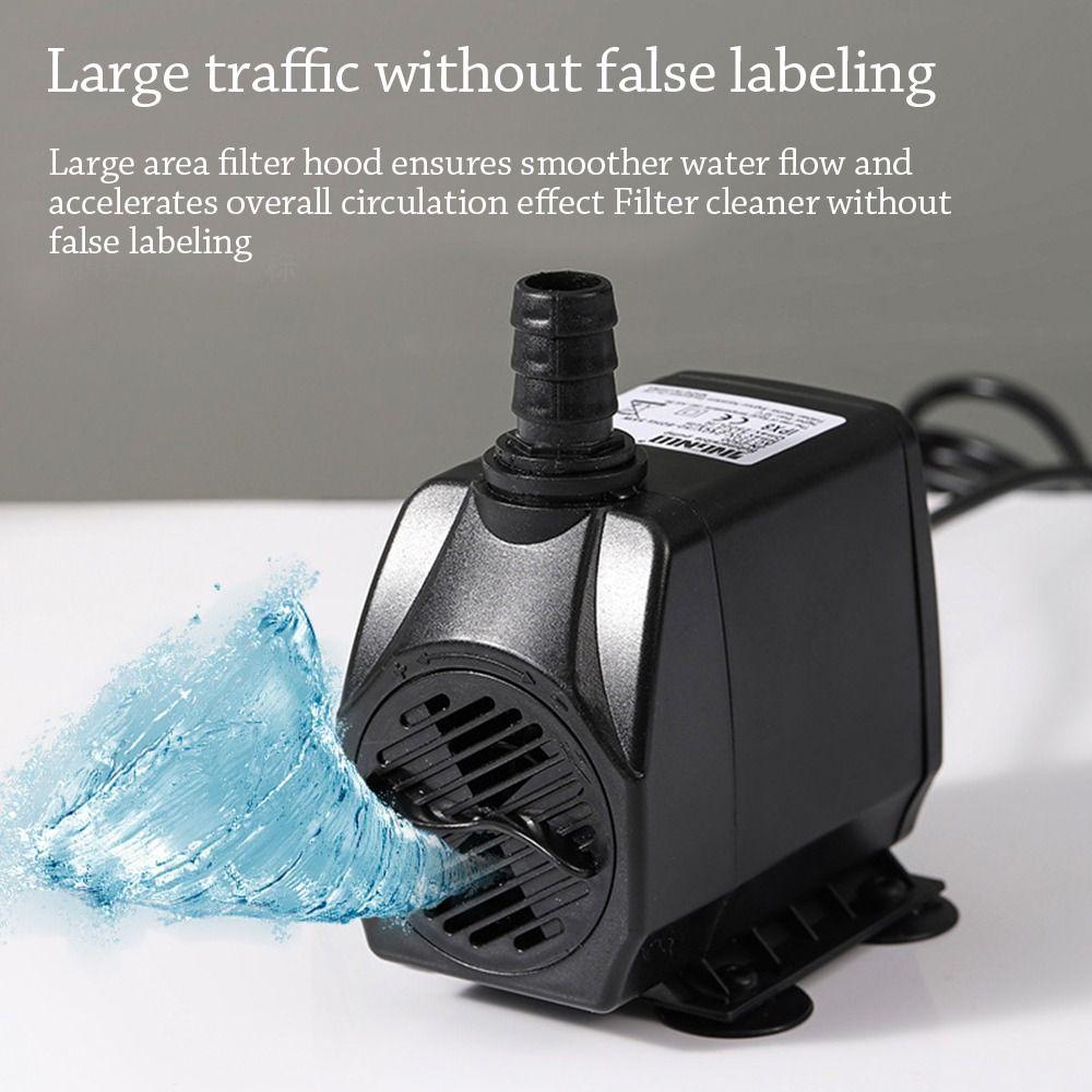 Black Submersible Water Pump Submersible Ultra-Quiet Fish Tank Filter Pump with Suction Cup Mini Ponds Fountains