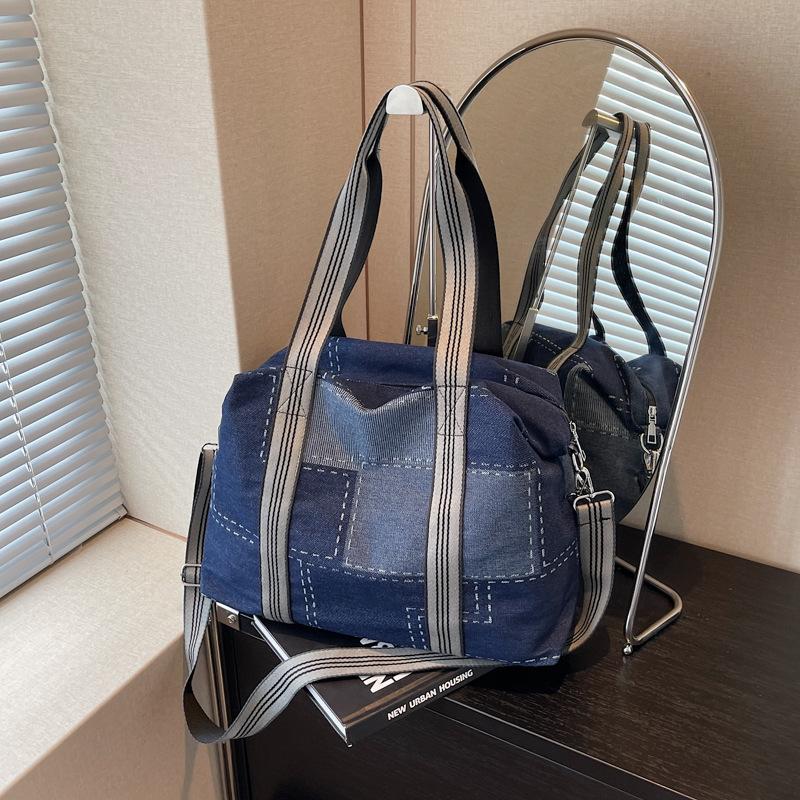 Large capacity cloth bag women's new summer versatile messenger bag casual shoulder student class tote bag