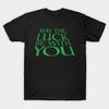 Men Black Print T-shirt May The Force Be With You No-Cut Transfer Paper Print Cotton Tshirt