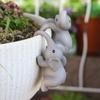 2-pCS Creative Elephant Flower Pot Decorative Pendant, Garden Animal Ornament, Resin Crafts