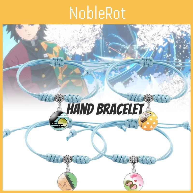 Superbe bracelet Demon Slayer Pierre du Temps Bleu Lac Design de Personnage d'Anime