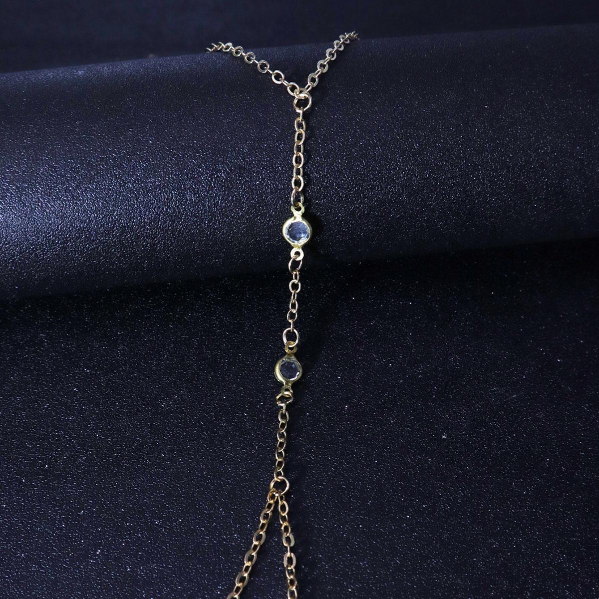 

Персонализированный набор кольца с цирконом и браслета-раба: Украшения ручной работы в подарок для женщин золотой