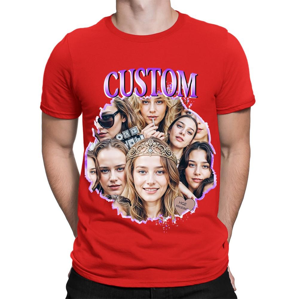 Personalised Your Name  Photo 90s Custom Mens Womens TShirts TopTA06 1T9A5 2XL