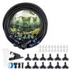 M-Modern-Outdoor Misting System Garden Sprinkler 33FT(10M), DIY Misting Line, 12Pcs Brass Nozzle (3/4Inch), Garden Greenhouse Tr