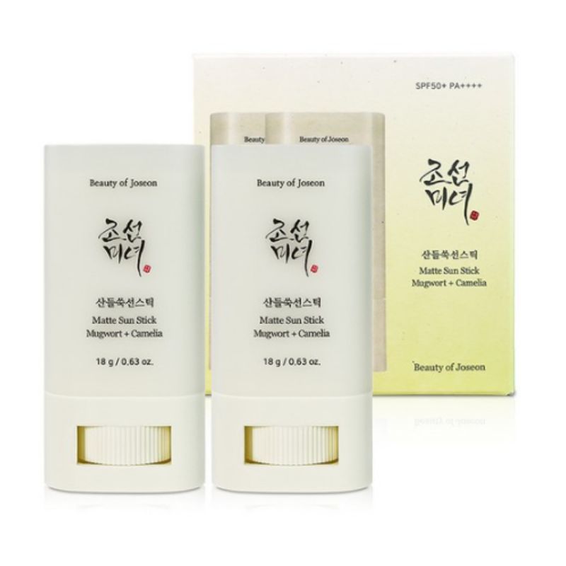 Beauty of Joseon Mugwort Calming Sun Stick K-Beauty SPF50+ PA++++ Portable UV Protection Duo Set